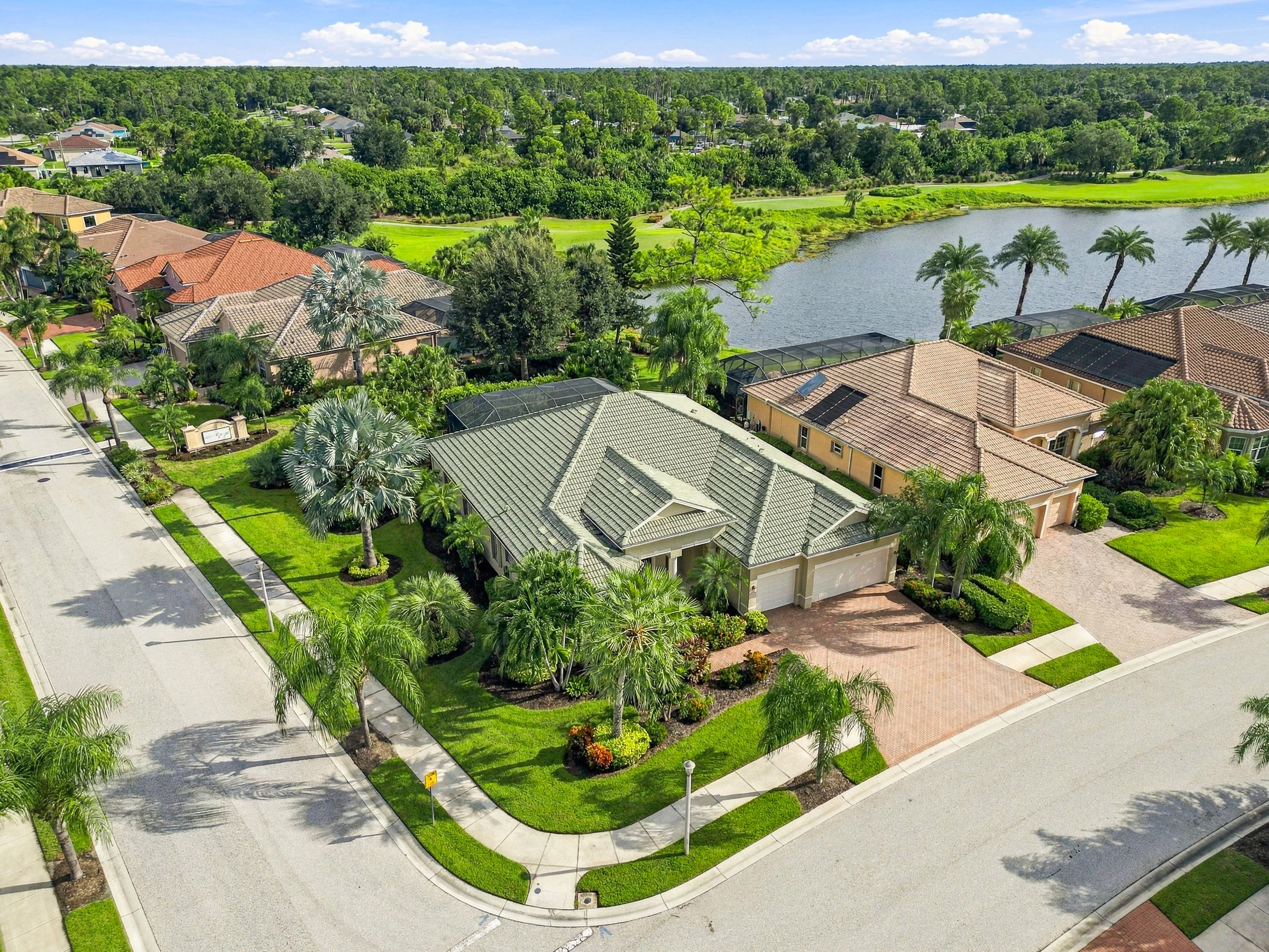 Home and surrounding neighborhood from above photographed by Vuzario
